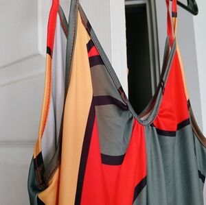 Colorful Abstract Maxi Jumpsuit Size XL (Long)